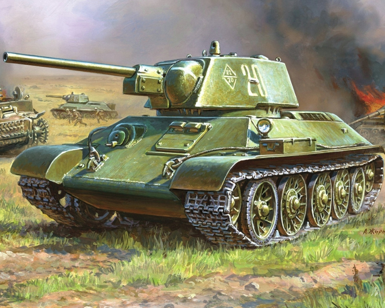 средний, советский, т-34-76, танк