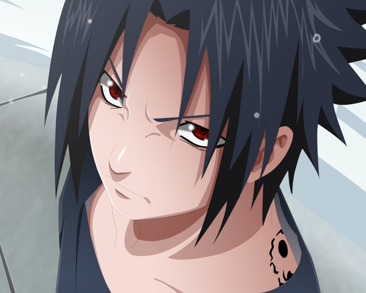 uchiha sasuke, sharingan, naruto shippuden