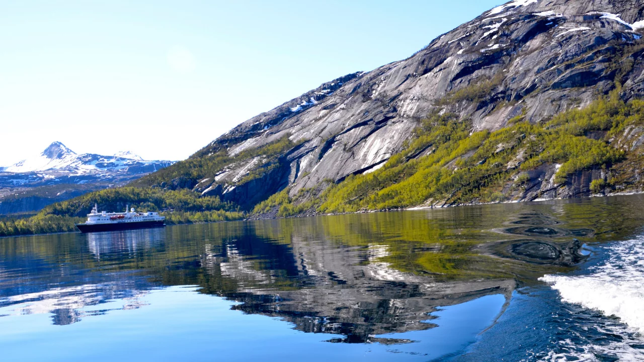 lake, boat, mountains, water
