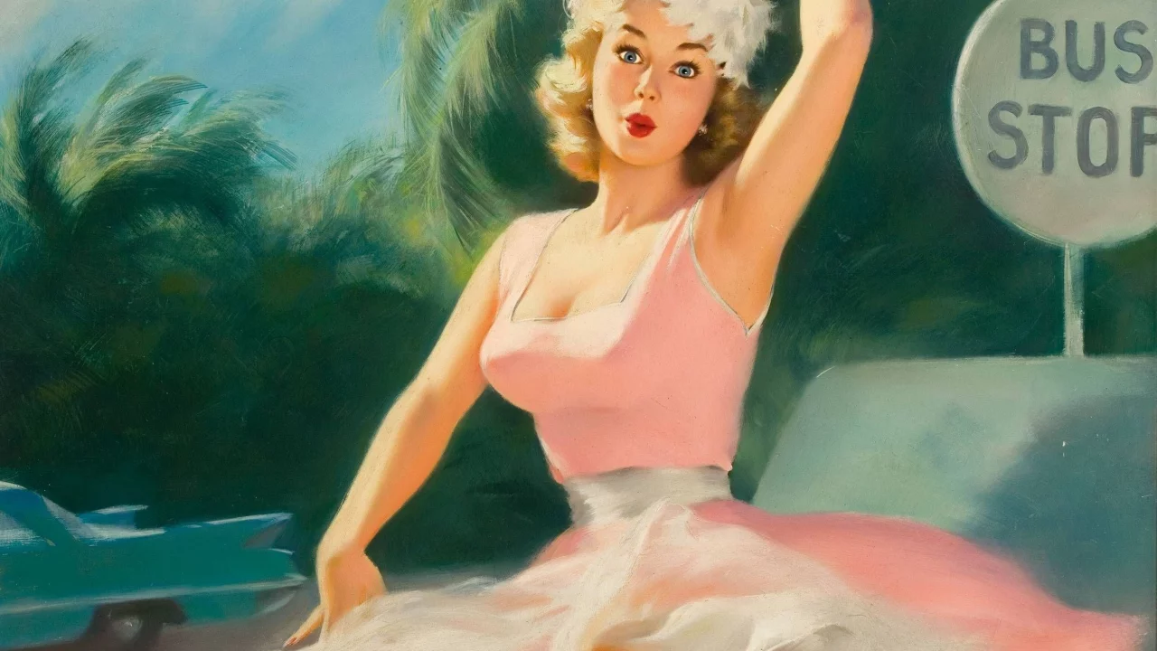 пин ап, pin up, удивление, девушка, художественный