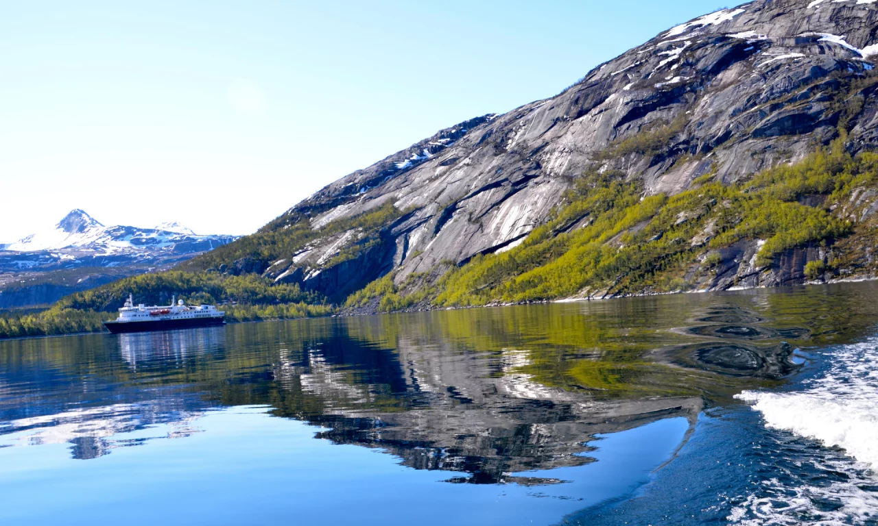 lake, boat, mountains, water
