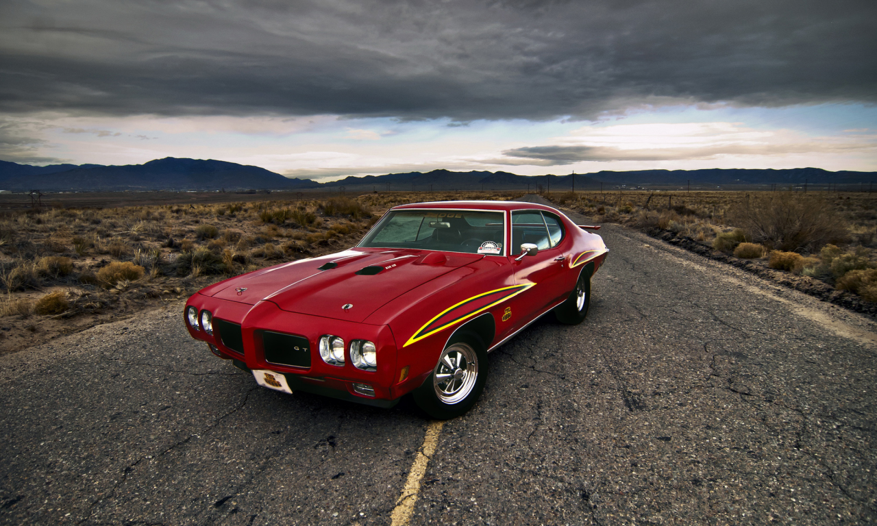 muscle car, понтиак, дорога, pontiac gto, car