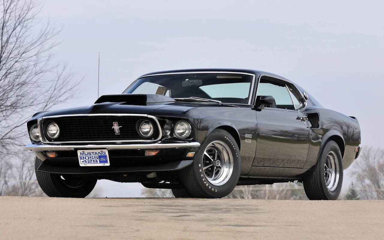 mustang, ford, мустанг, boss, мускул кар, 1969, muscle car, black, форд, 429