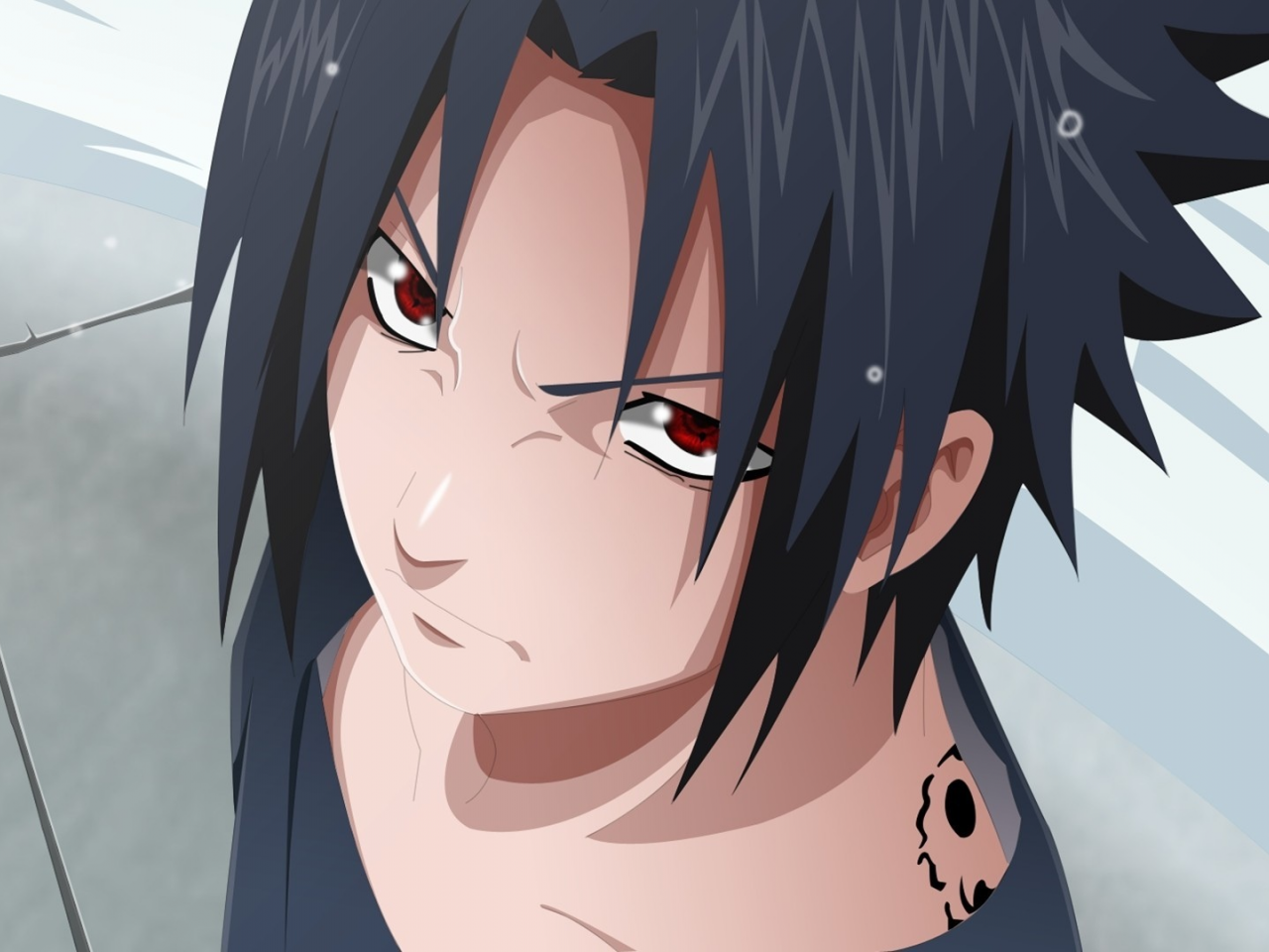 uchiha sasuke, sharingan, naruto shippuden