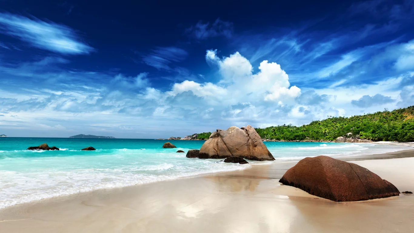 stones, paradise, тропики, tropical, песок, sea, beach, coast, summer, пляж, ocean