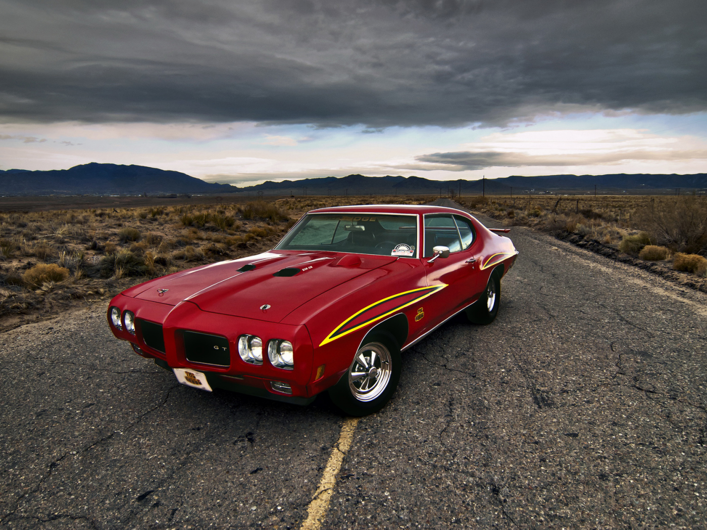 muscle car, понтиак, дорога, pontiac gto, car