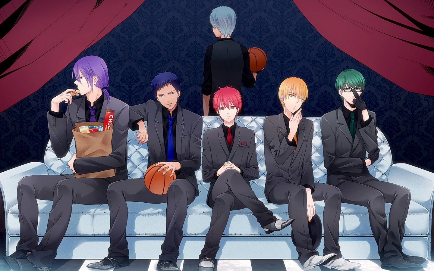 баскетбол куроко, aomine daiki, kise ryouta, akashi seijuurou, kuroko no basket