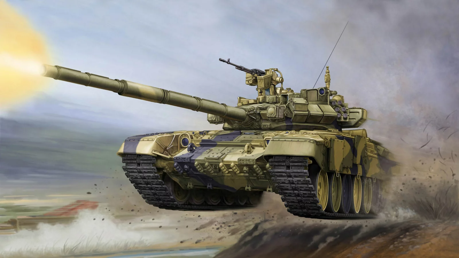 основной, российский, t-90, арт, танк, боевой