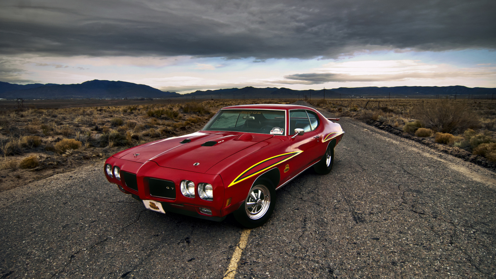 muscle car, понтиак, дорога, pontiac gto, car