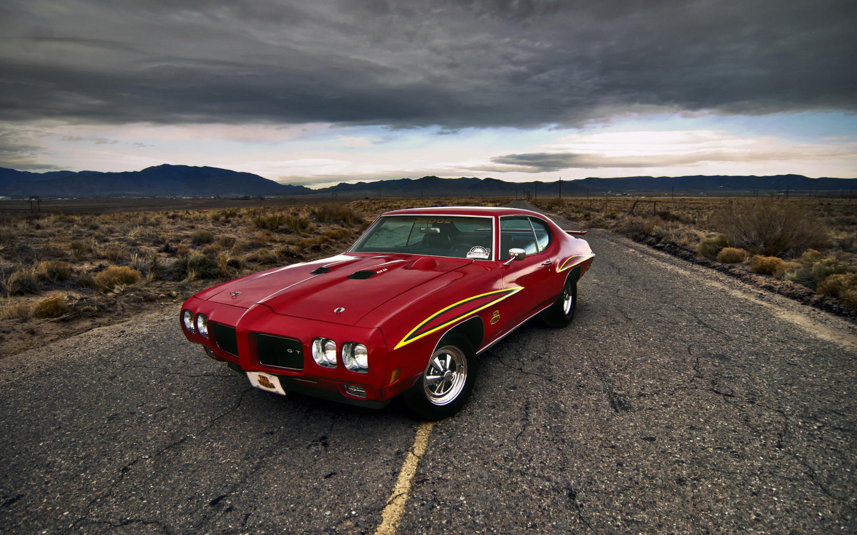 muscle car, понтиак, дорога, pontiac gto, car