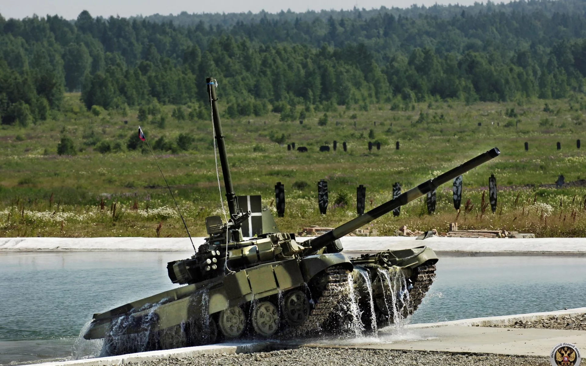 танк, т 90, вода, полигон