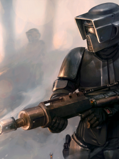 star wars, scout trooper, flamethrower, art