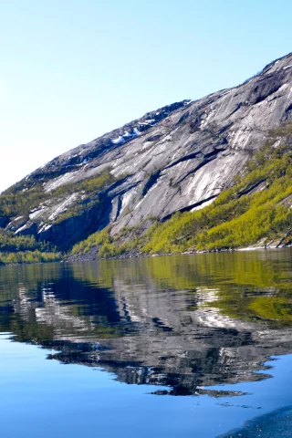 lake, boat, mountains, water