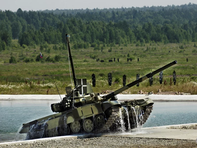 танк, т 90, вода, полигон