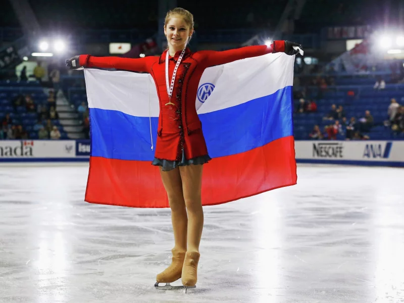 фигуристка, флаг, юлия липницкая, чемпионка, медаль