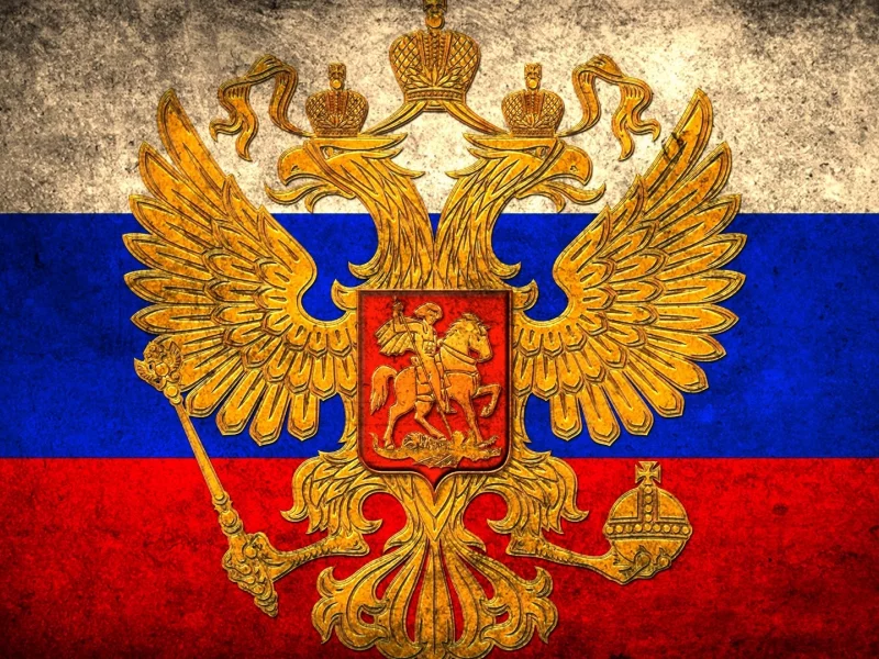 герб, двухглавый орел, россия, флаг