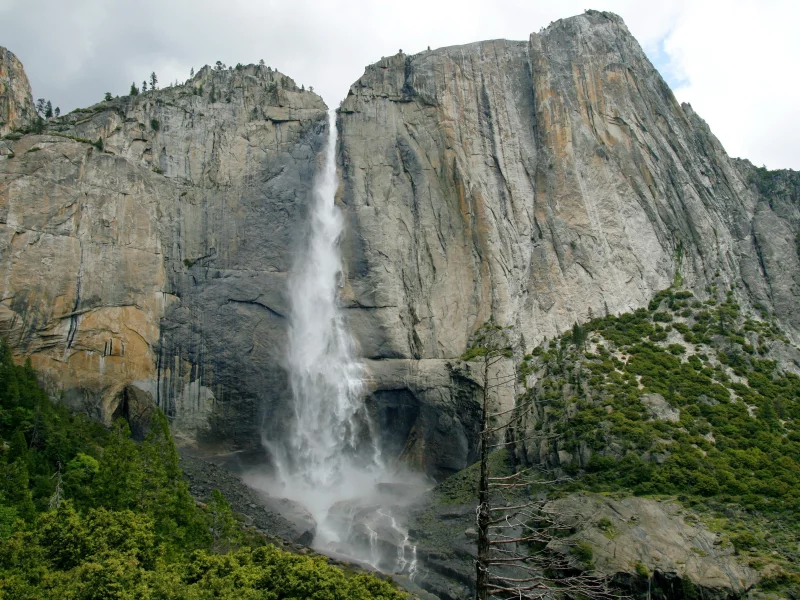 usa, yosemite, пейзаж, california, водопад