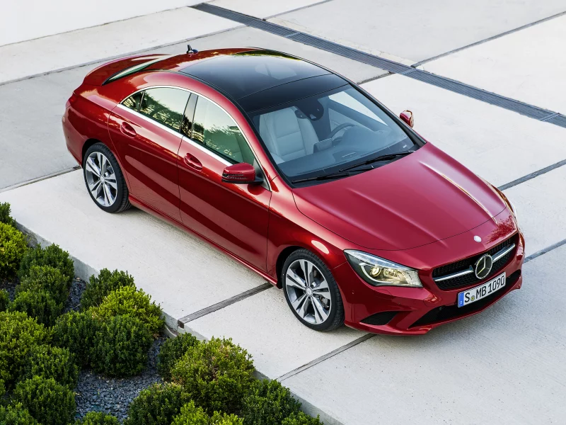 мерседес, mercedes, 220, cla, bush, красный, road, red, дорога