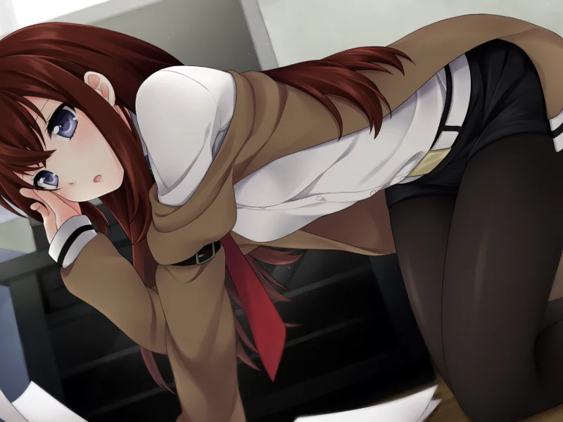 девушка, steins gate, kurisu makise, anime, art