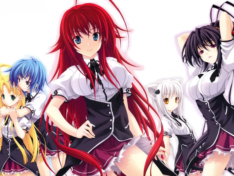 highschool dxd, демонессы, anime, демоны старшей школы, аниме