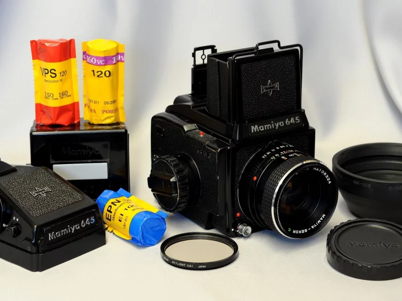 mamiya m645 j, фотоаппарат, крышка, кольцо, объектив