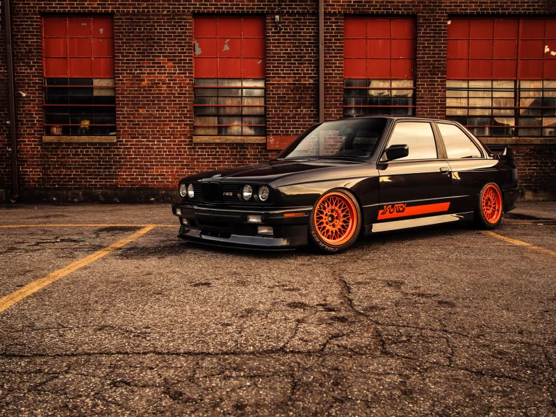 e30, black, bmw, m3