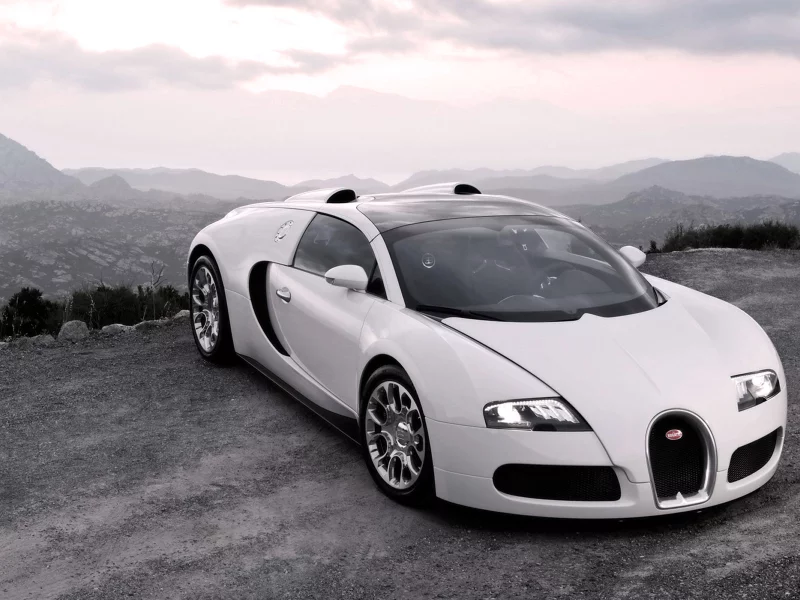 капот, авто, фары, спорткар, люкс, veyron, белый, bugatti