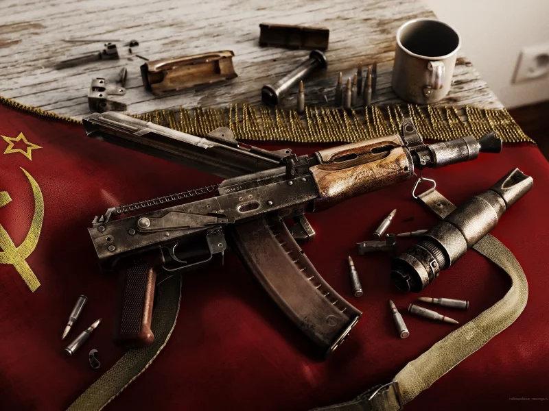 калашников, ак, 74у, гаджеты, gun, hand, kalashnikov, ak, 74u, modern, tuning, gadgets, weapon, weapons, military, machinegun, rifle, gun, sun, day, see, wide