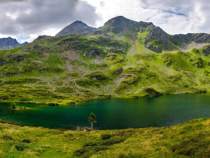 горы, панорама, panorama, mount, mountain, lake, water, forest, park, green, water, see, beautiful, nature, lake, bridge, garden, sun, summer, sky, wide