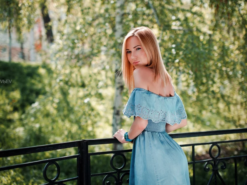 девушка, блондинка, лицо