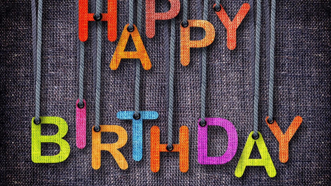 background, jeans, letters, happy, colorful, birthday
