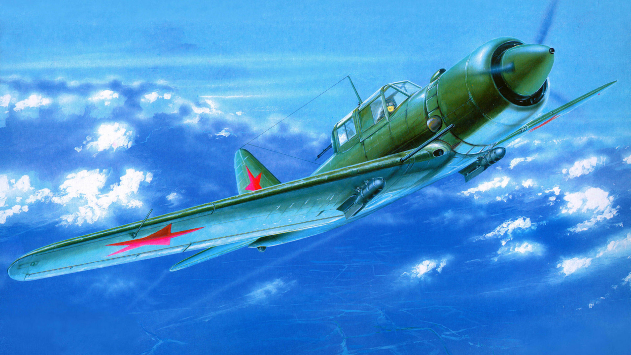 самолёт, небо, су-6 м-71, рисунок, штурмовик, сухой