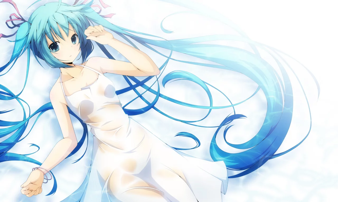 аниме, ленты, вокалоид, yuzuki kei, hatsune miku, vocaloid, арт, девочка