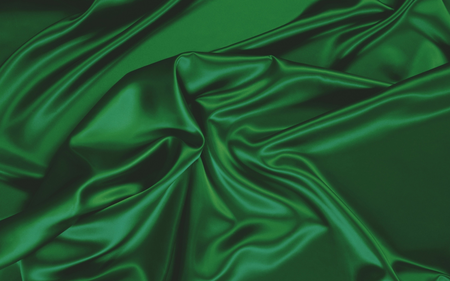 зеленая, складки, ткань, текстура, темная