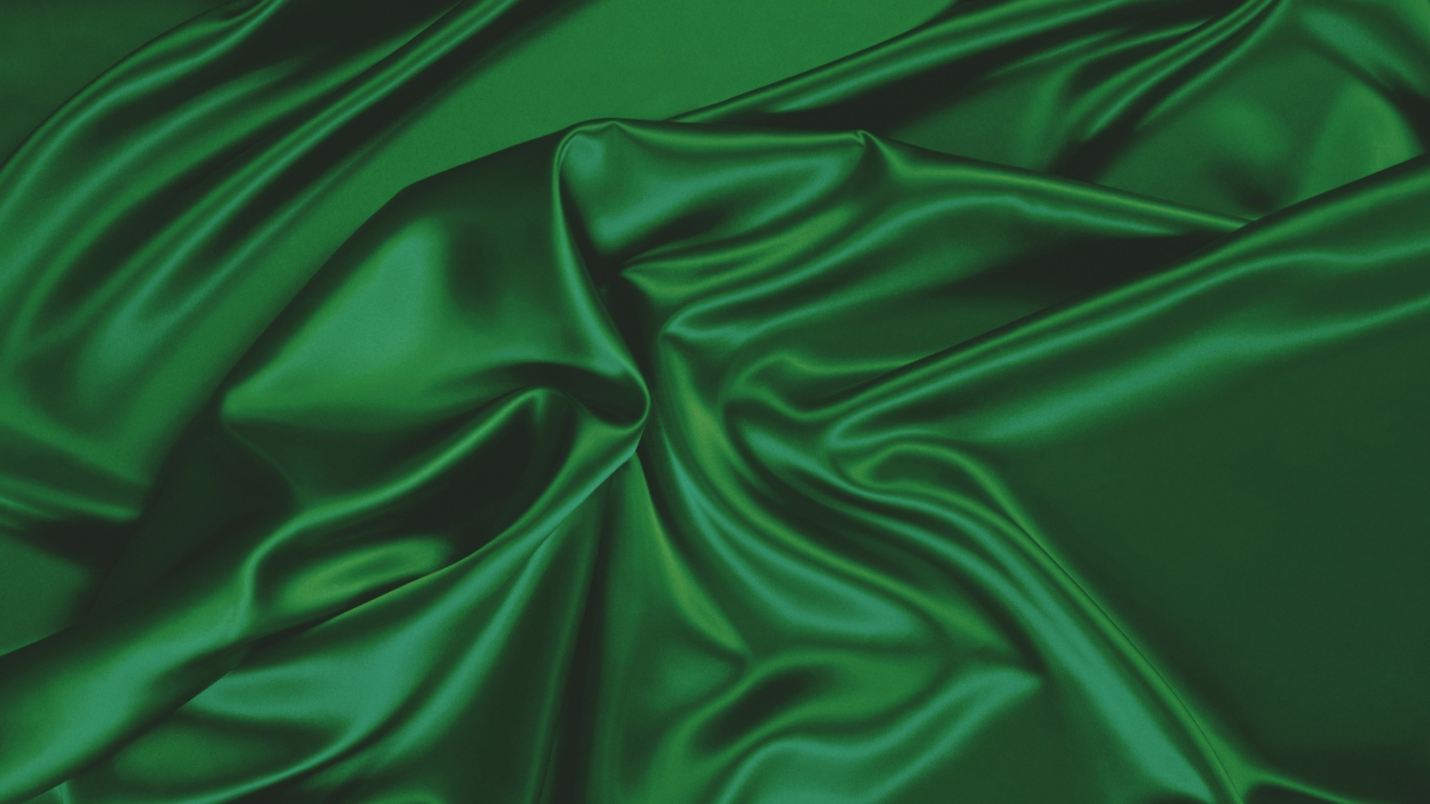 зеленая, складки, ткань, текстура, темная