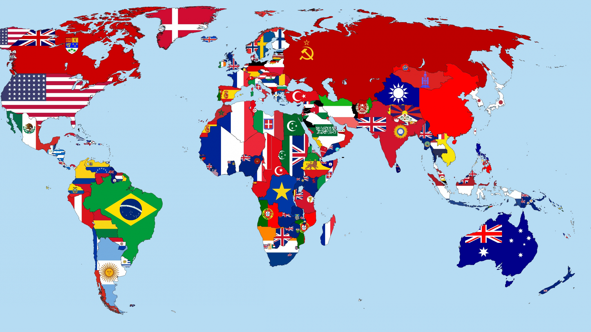 мира, год, флаги, 1930, стран, карта