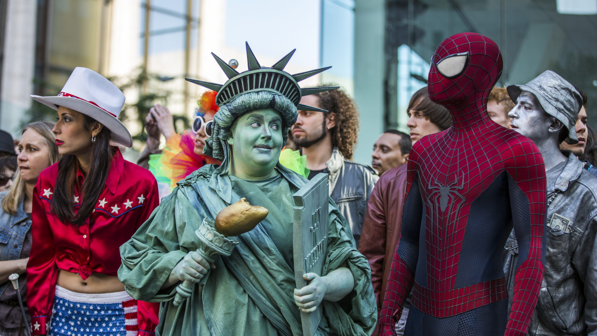 статуя свободы, человек паук, the amazing spider-man 2, andrew garfield