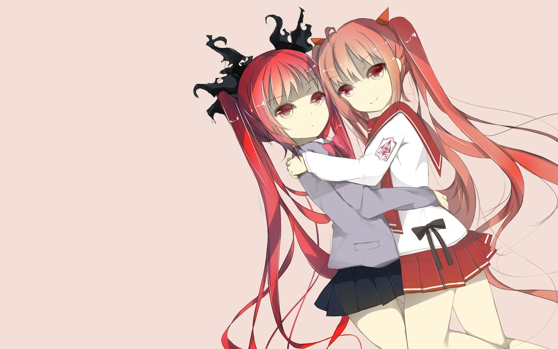 kuuko haiyore nyaruko-san, kanzaki h aria, девушки, объятья