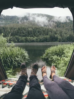 палатка, озеро