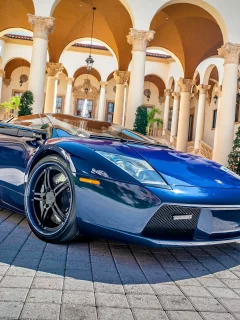 колонны, синий, дворец, lamborghini murci__lago, автомобиль