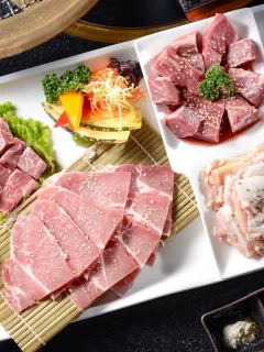 мясо, нарезка, овощи, кунжут