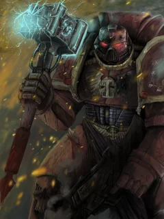 молот, флаг, space marine, warhammer 40k, космодесантаник