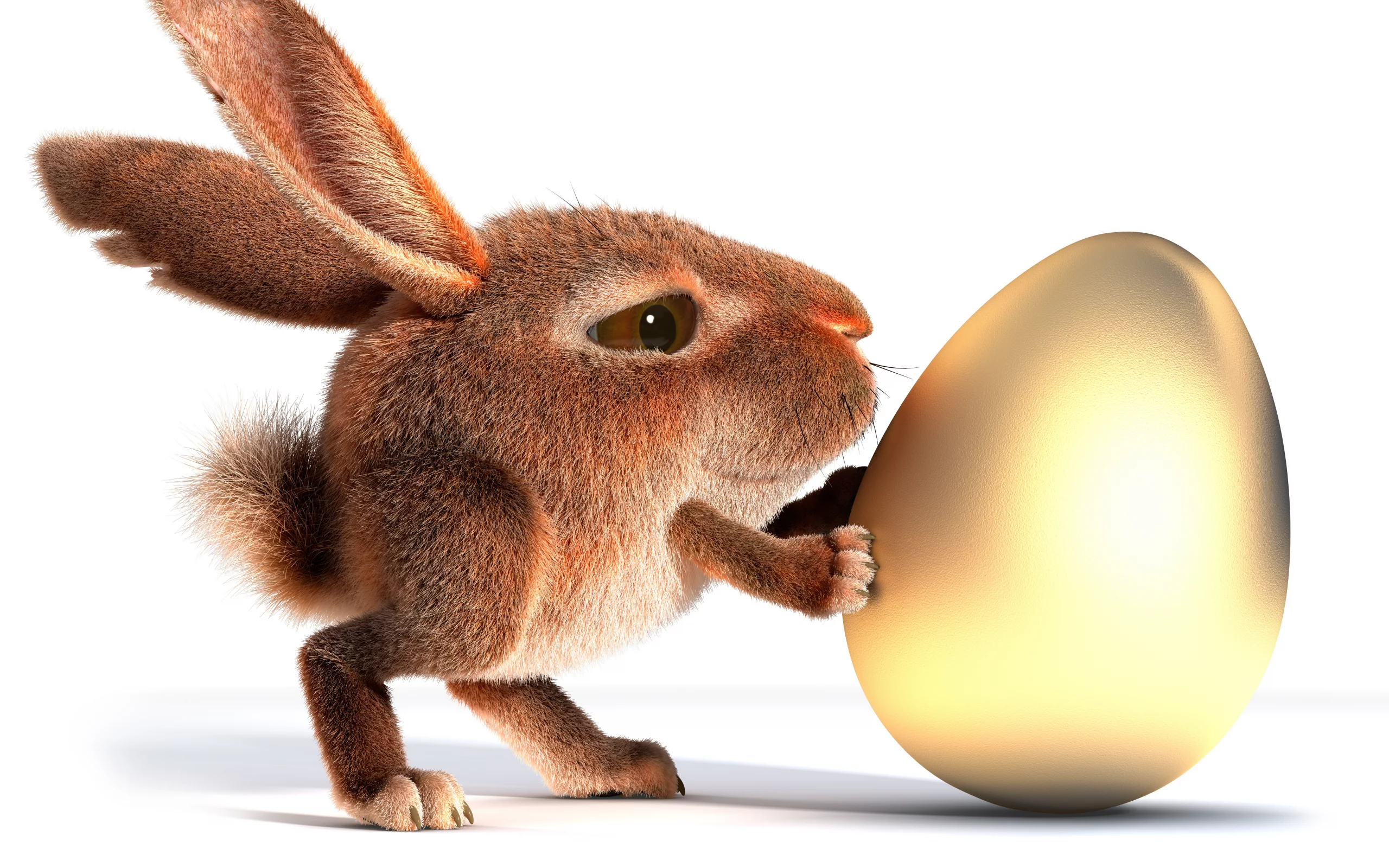 easter bunny, пасха, пасхальный кролик, яйцо, 3d, золотое, egg