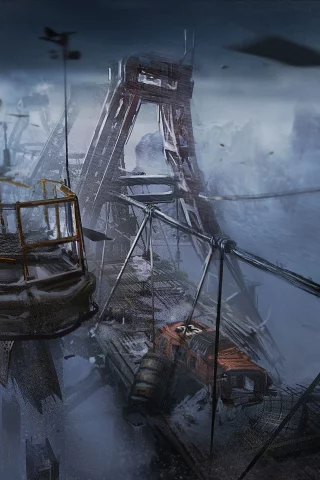 electronic arts, visceral games, dead space 3, арт, снег, мёртвый космос