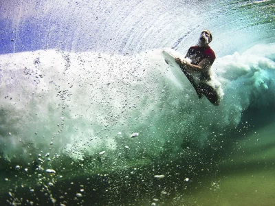 sea, сёрфинг, on the board, summer, man, wave, surfing, water, ocean, sport