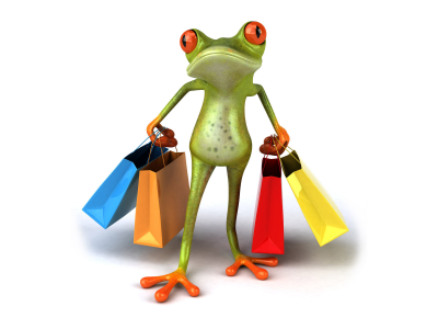графика, free frog 3d, сумки, пакеты, покупки, лягушка