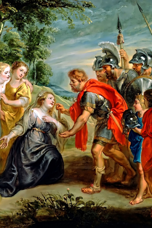 картина, rubens, david meeting abigail