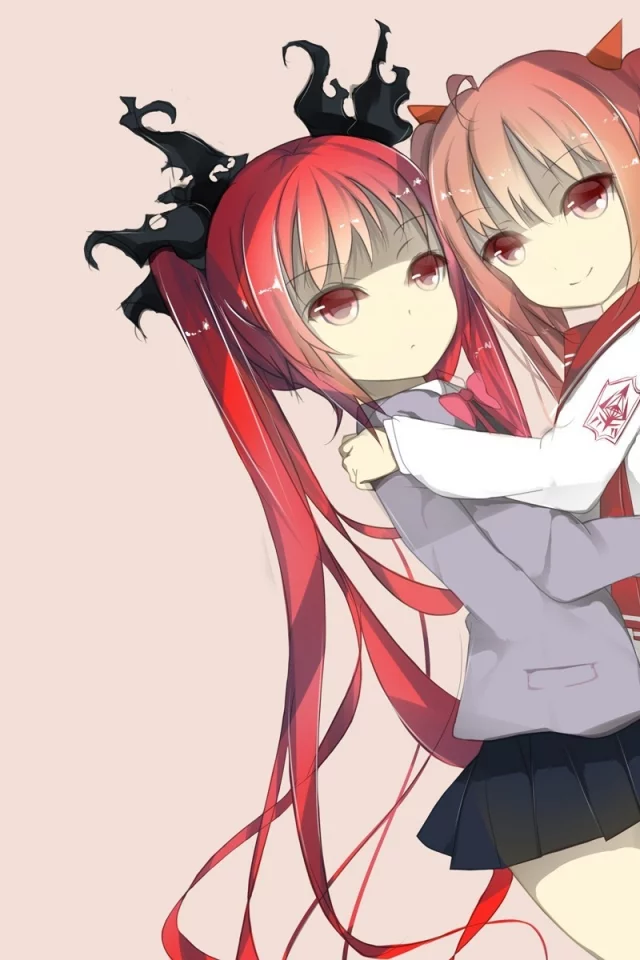 kuuko haiyore nyaruko-san, kanzaki h aria, девушки, объятья