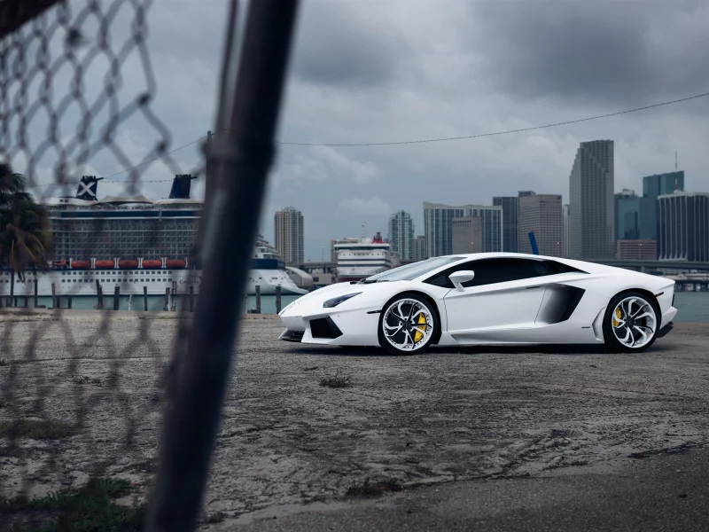 aventador, white, vellano mc customs, lamborghini