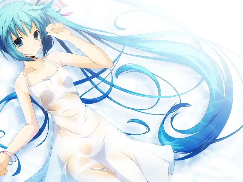 аниме, ленты, вокалоид, yuzuki kei, hatsune miku, vocaloid, арт, девочка